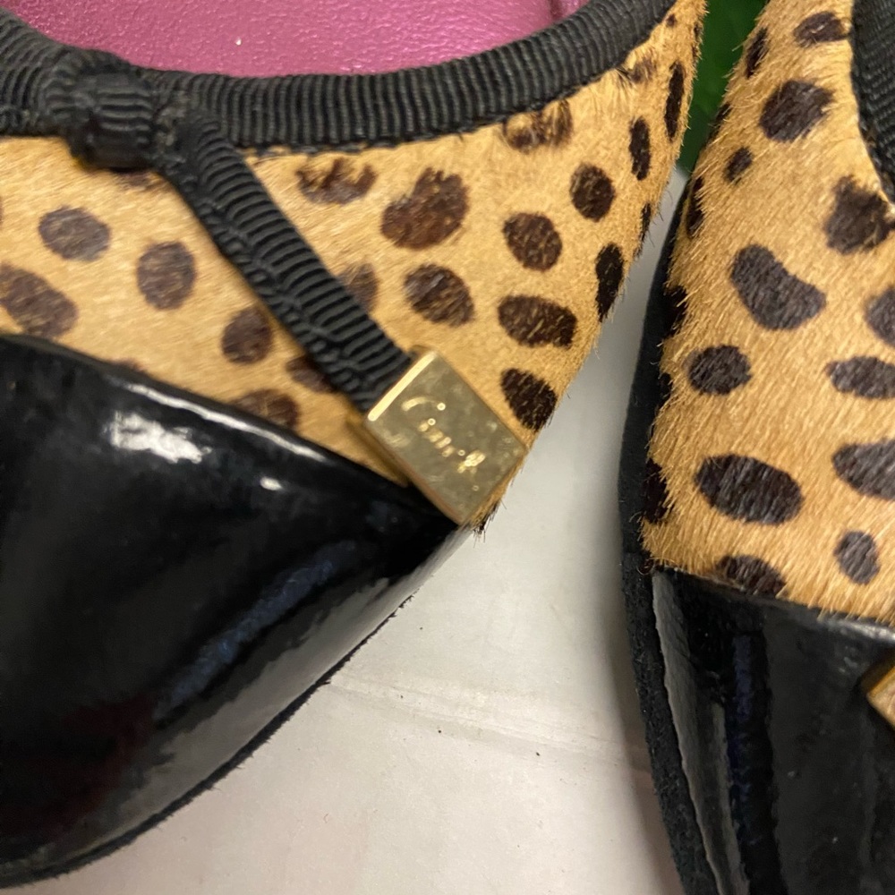 COACH Poppy KUDOS Leopard Dyed Pony Hair Ballet Flats - Picture 4 of 9